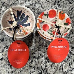 Opalhouse Decorative Mini Bowls with Floral and Fruit Designs